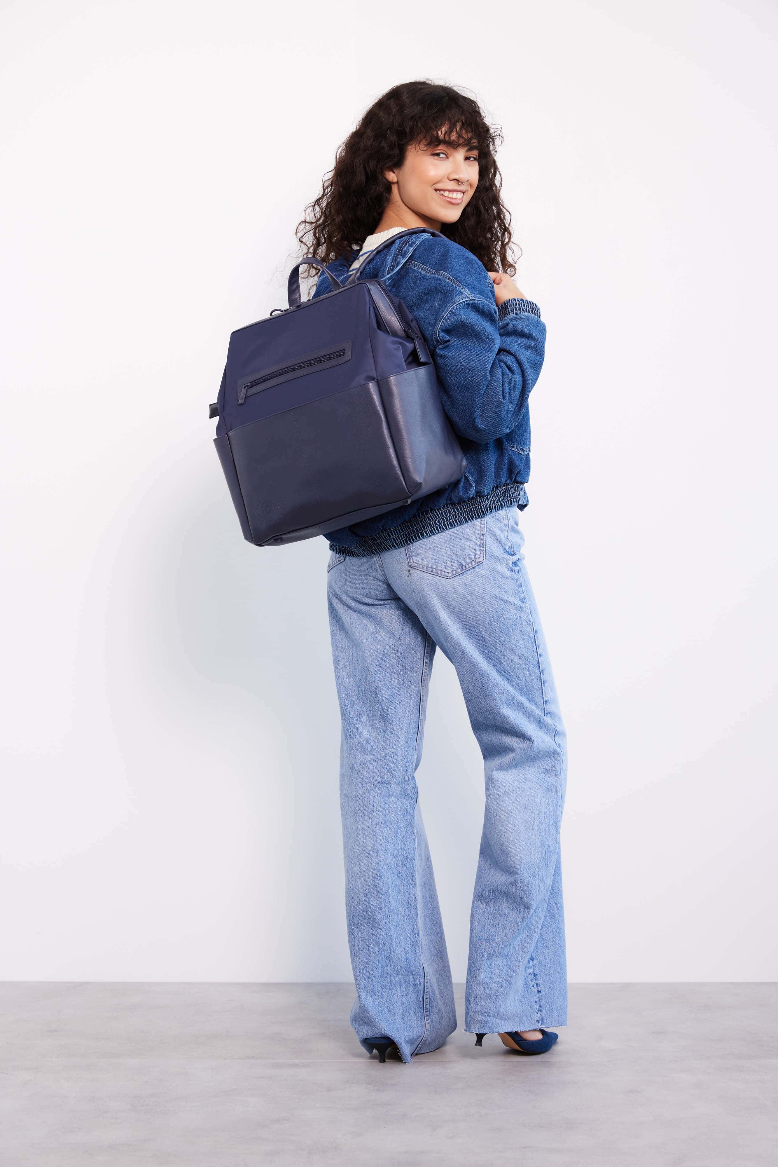 The Backpack Diaper Bag in Navy - Image 5