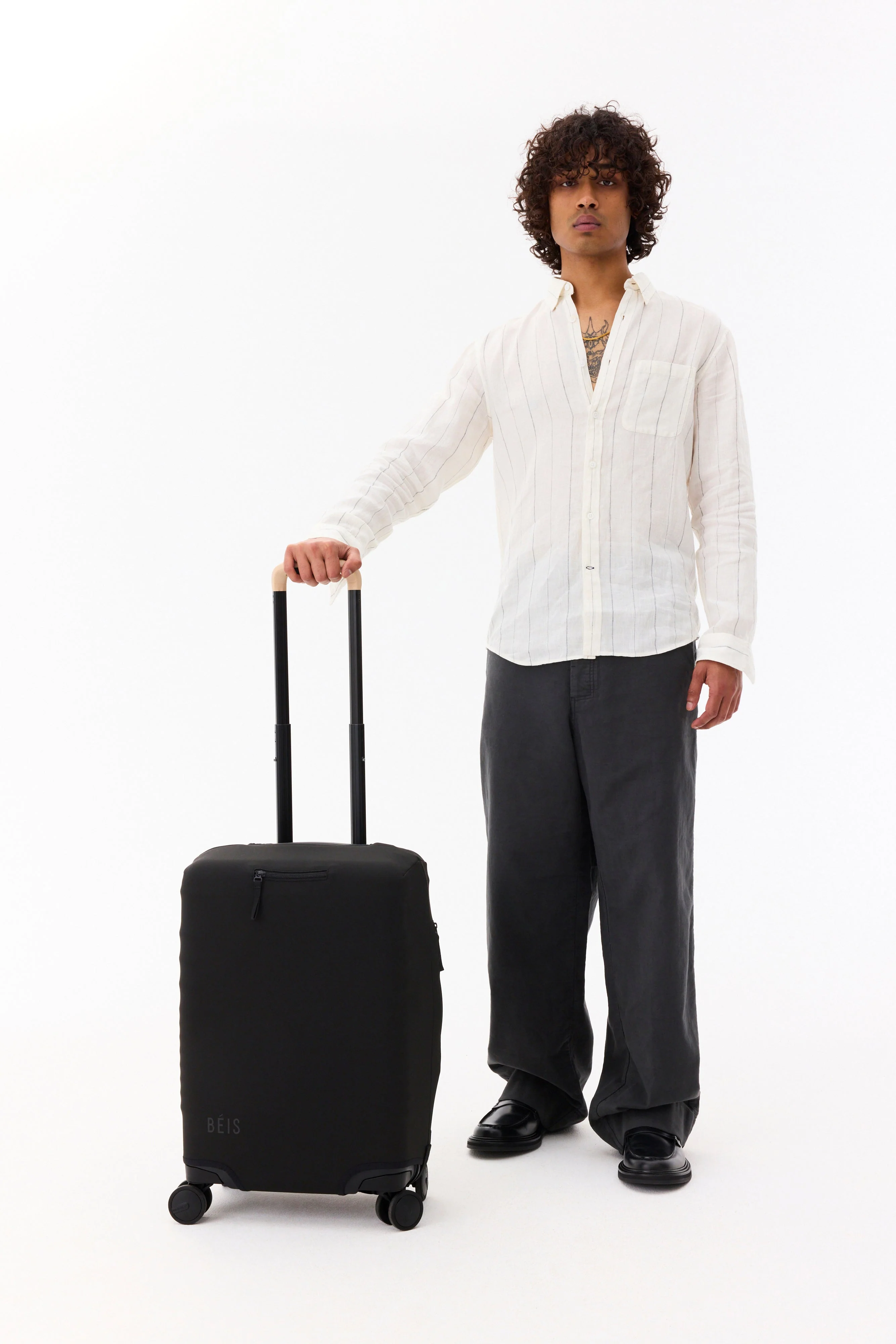The Carry-On Luggage Cover in Black - Image 4