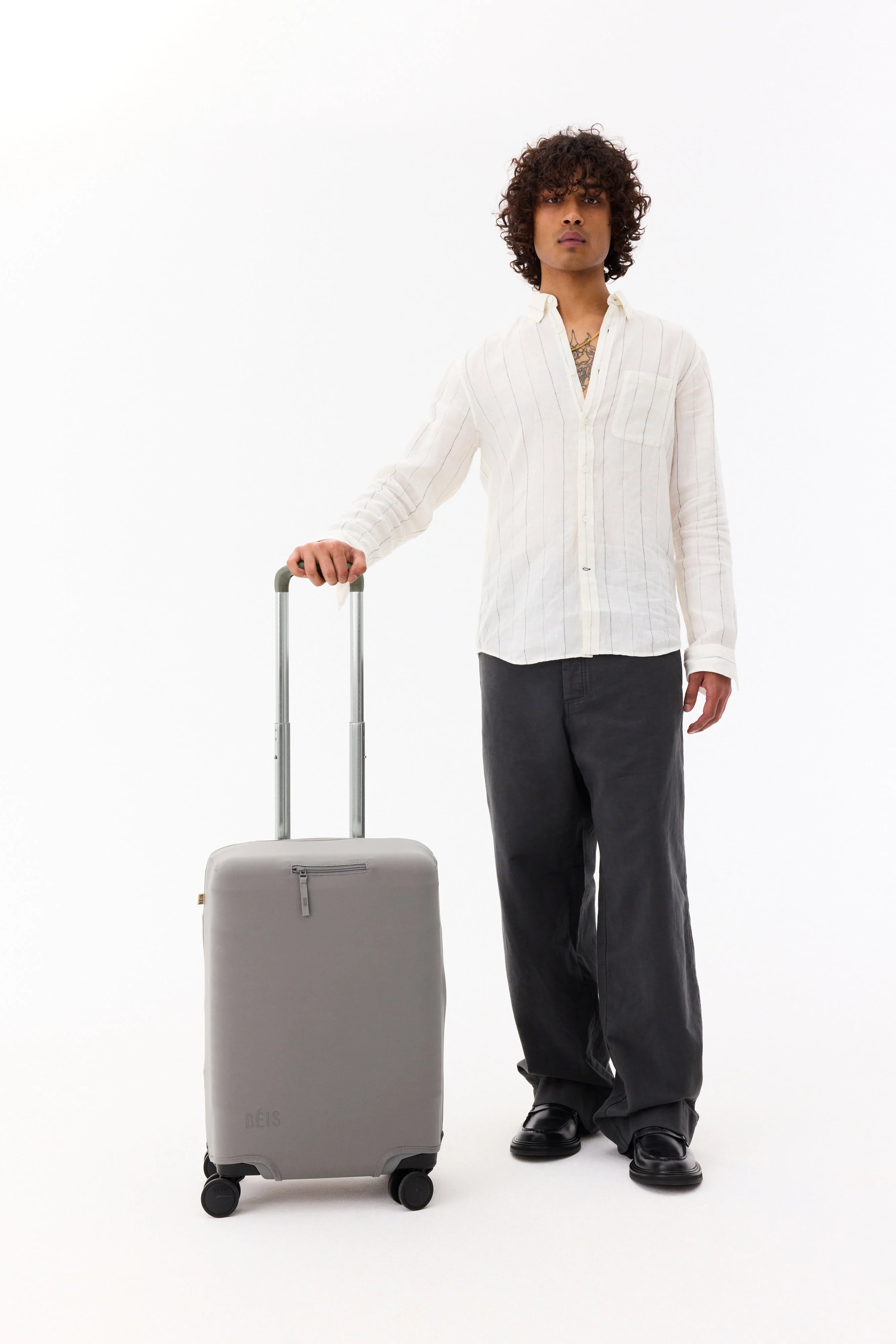 The Carry-On Luggage Cover in Grey - Image 4