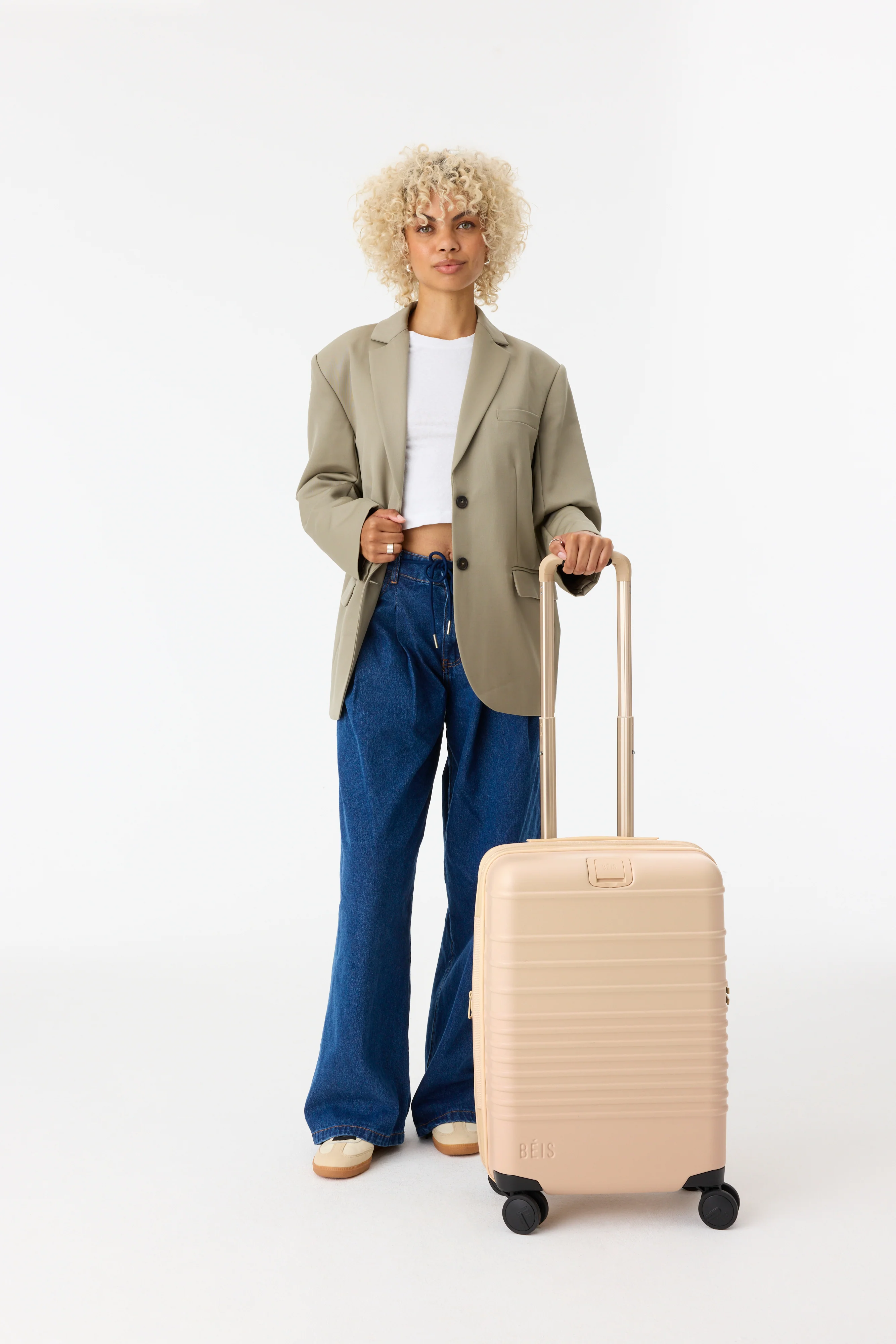 The Carry-On Roller in Beige - Image 5