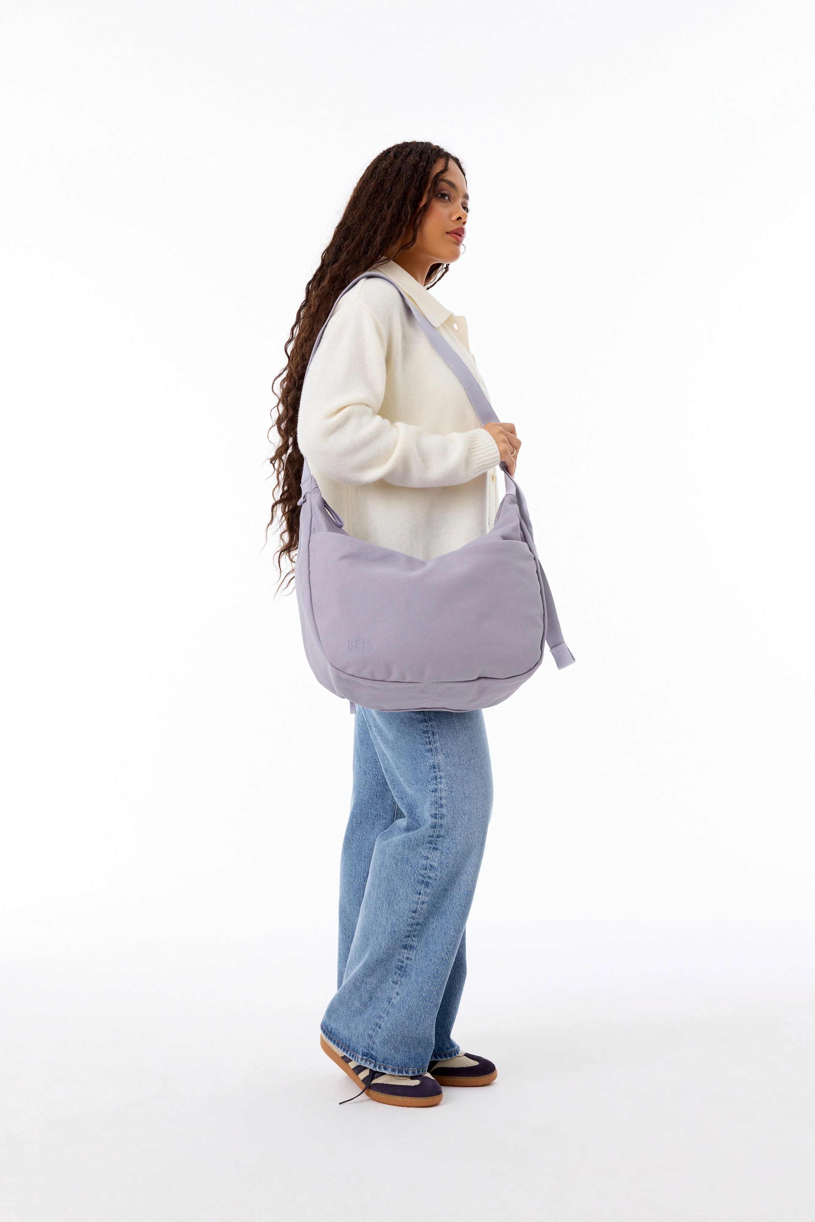 The Carryall Crossbody in Lavender - Image 5