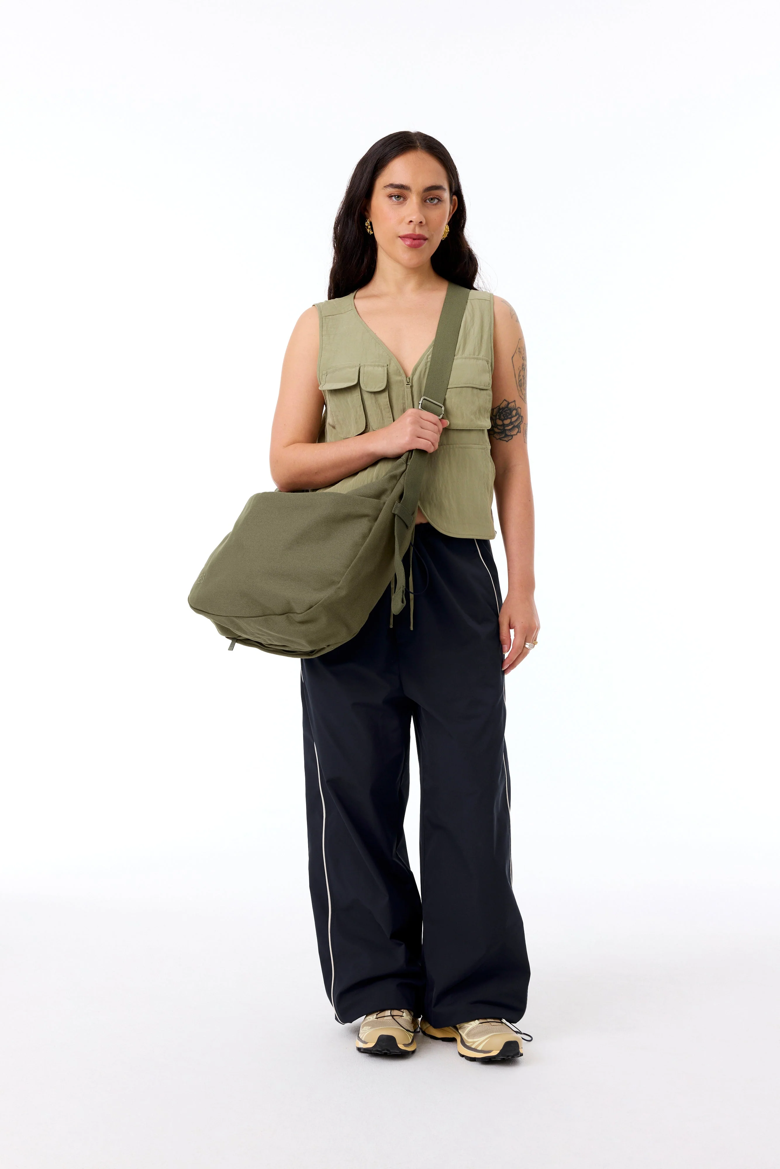 The Carryall Crossbody in Olive - Image 4