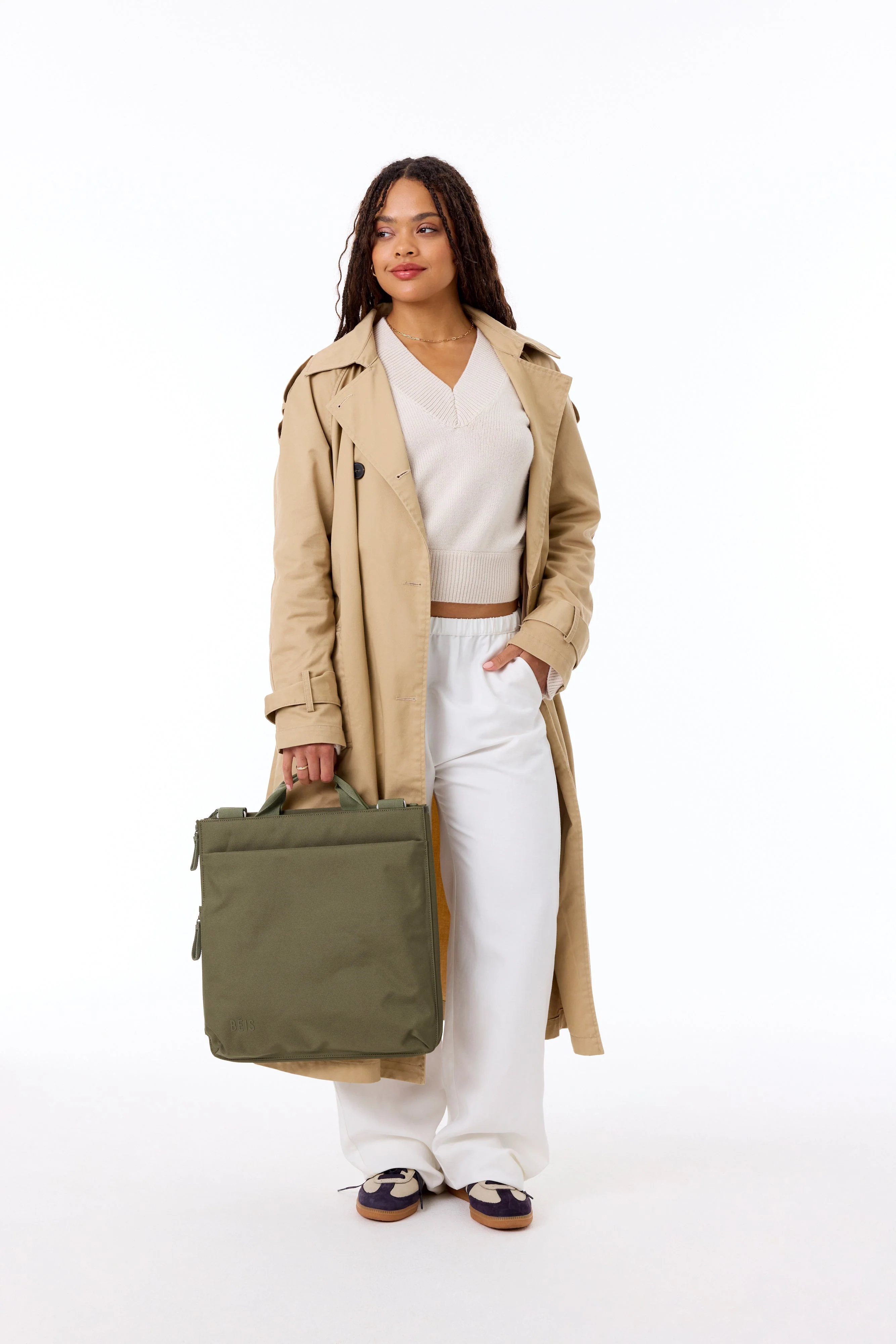 The Convertible Luggage Vest in Olive - Image 5