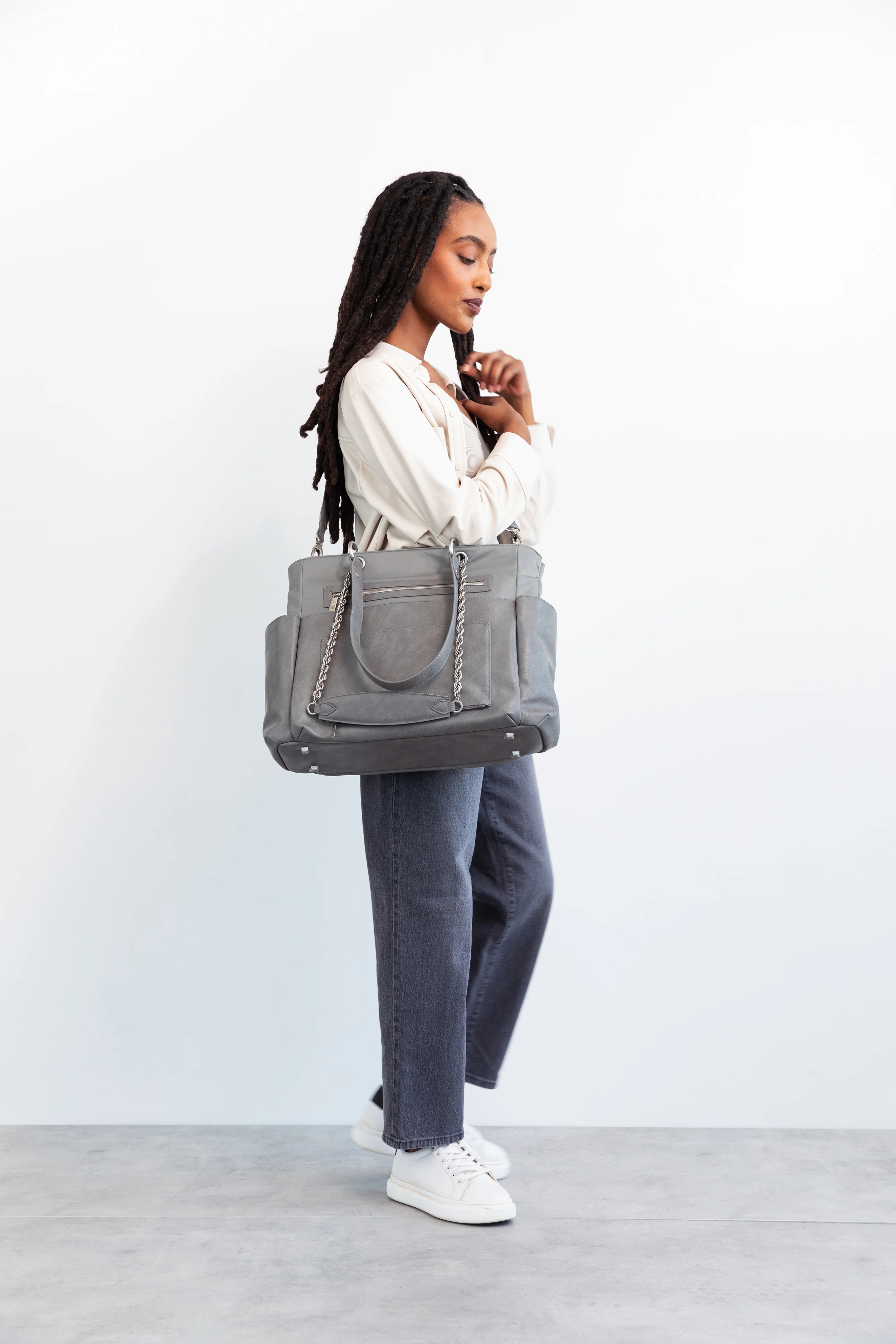 The Diaper Bag in Grey - Image 12