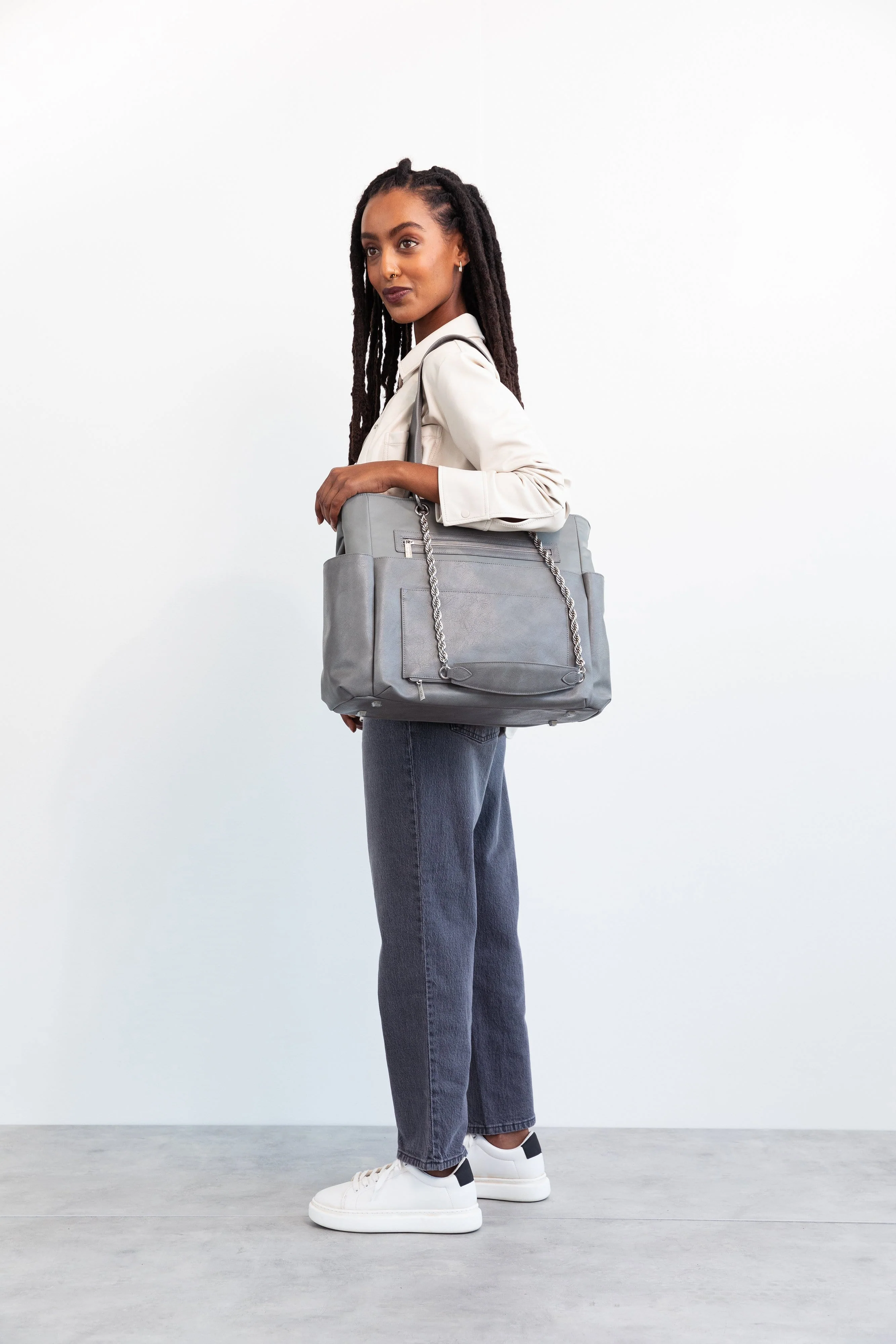 The Diaper Bag in Grey - Image 5