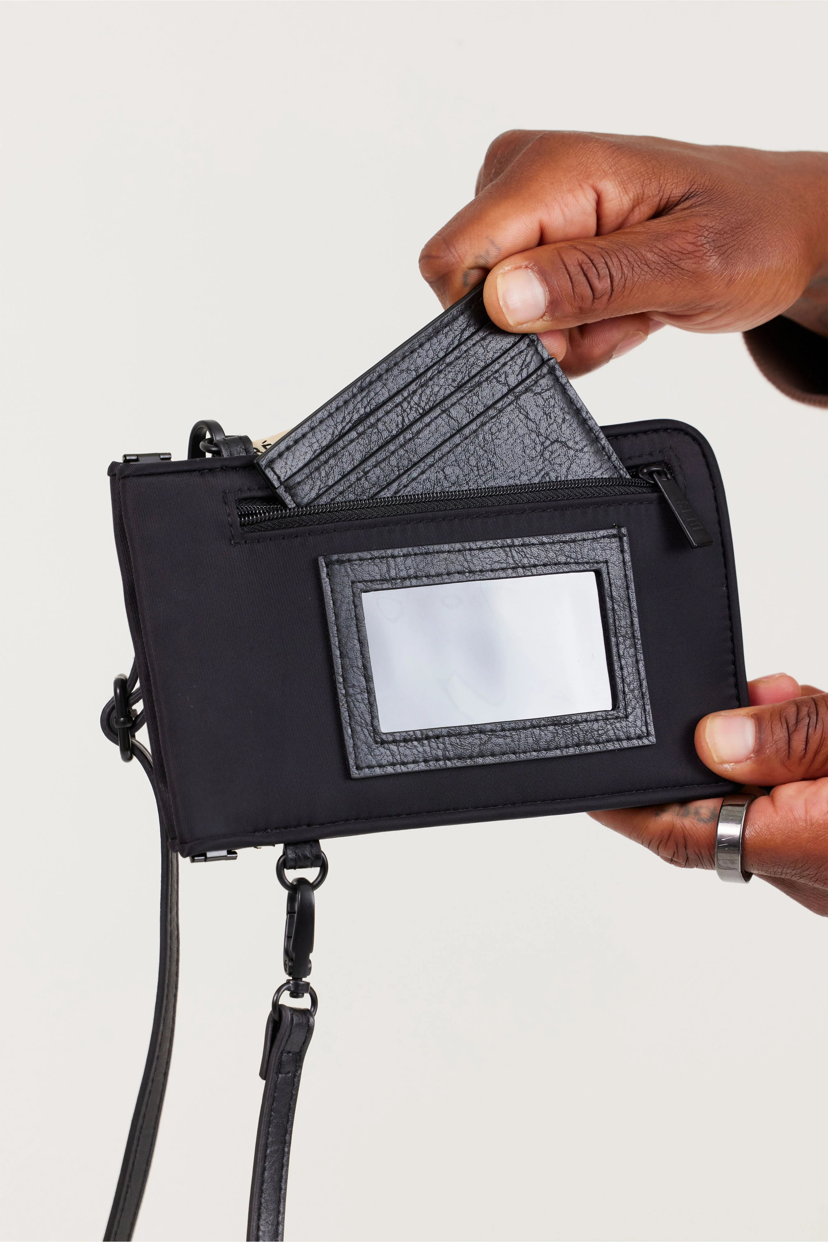The ID Crossbody Bag In Black - Image 6