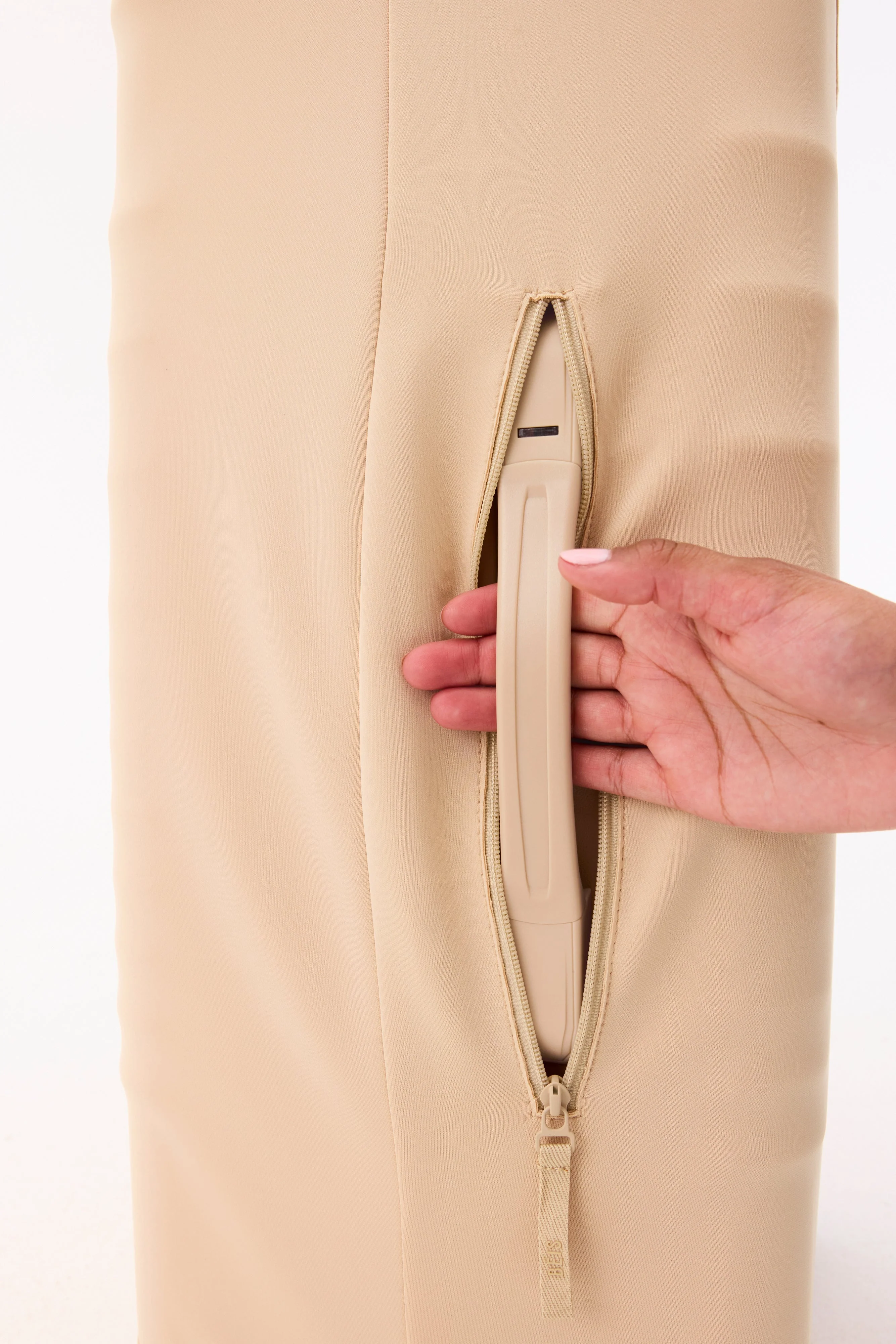 The Large Check-In Luggage Cover in Beige - Image 6