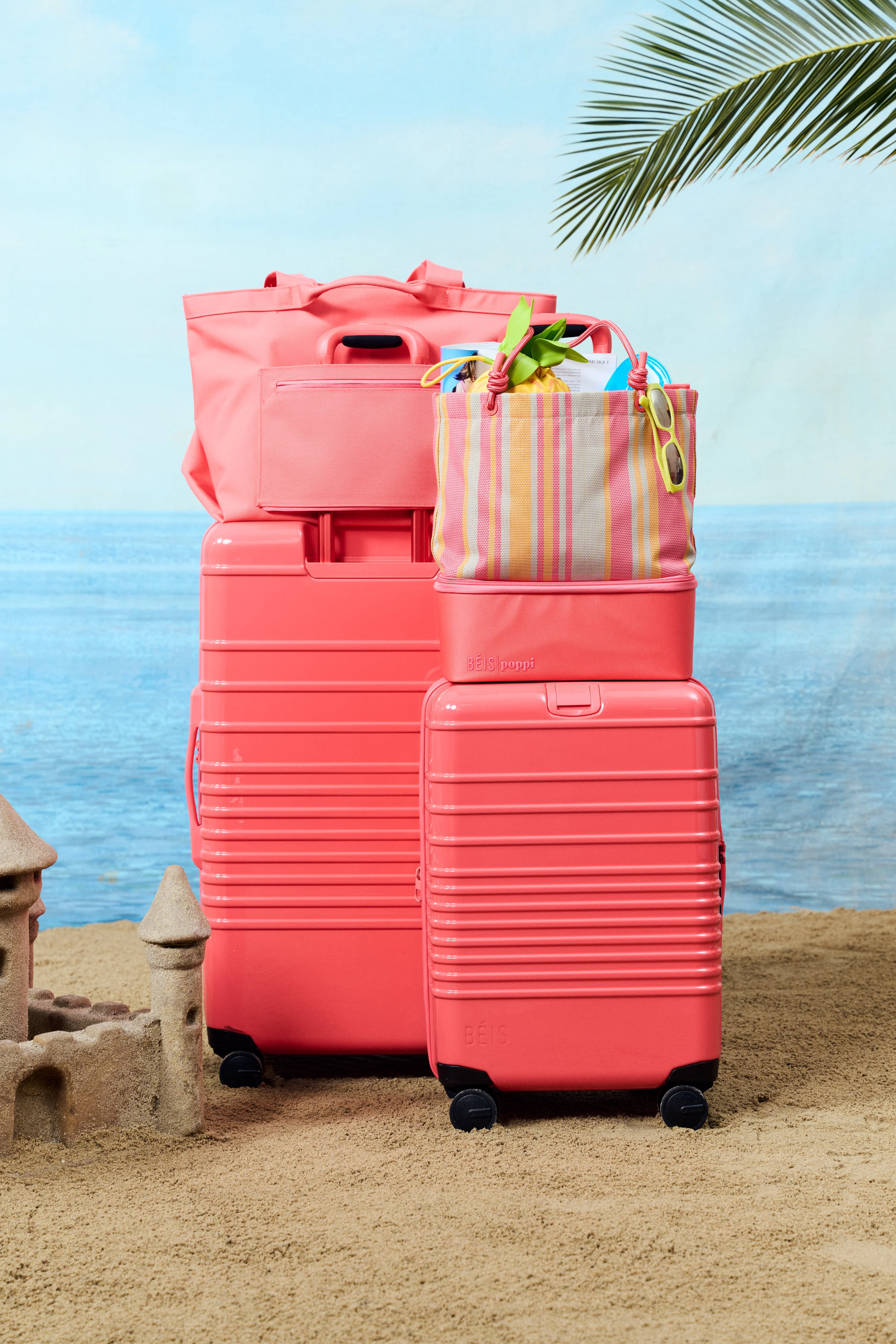 BÉIS x poppi The Large Check-In Roller in Glossy Fruit Punch - Image 3