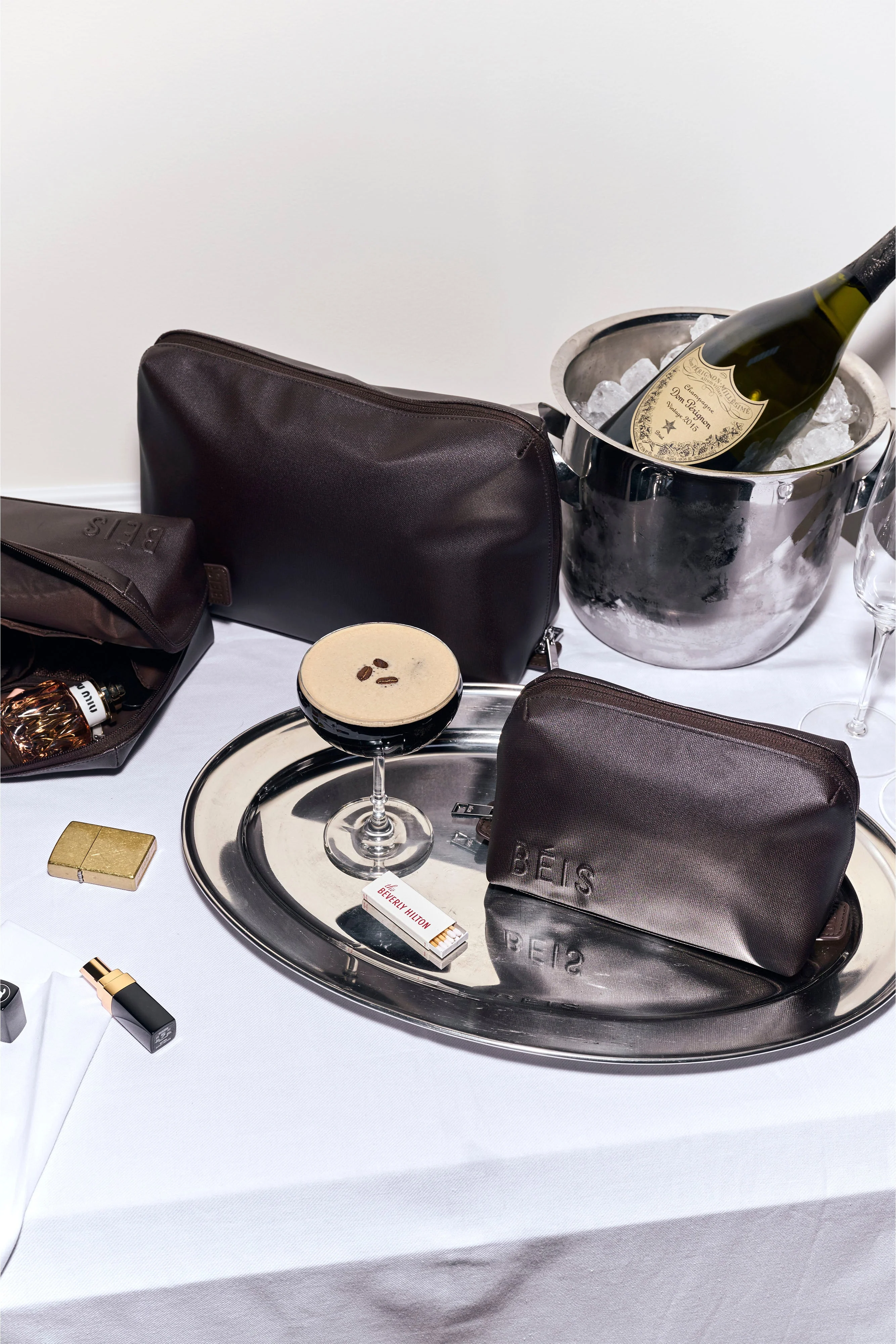 The Large Cosmetic Pouch in Espresso - Image 3