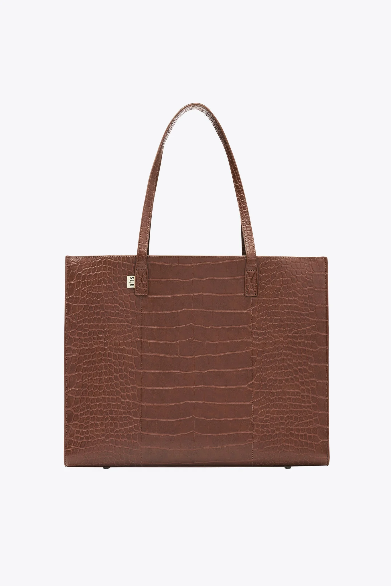 The Large Work Tote in Maple Croc - Image 12