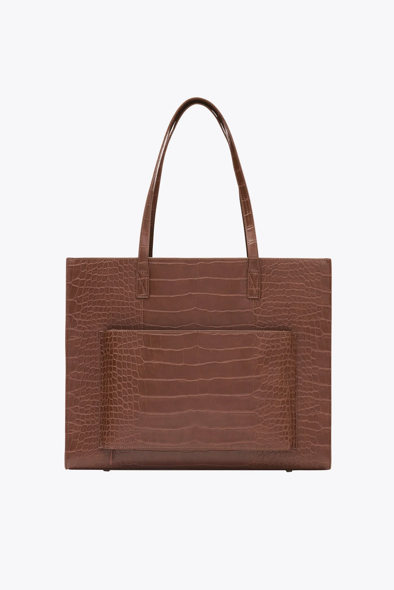 The Large Work Tote in Maple Croc - Image 3
