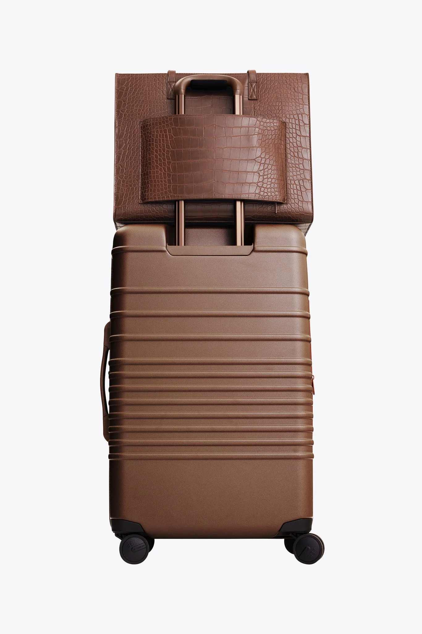 The Large Work Tote in Maple Croc - Image 4