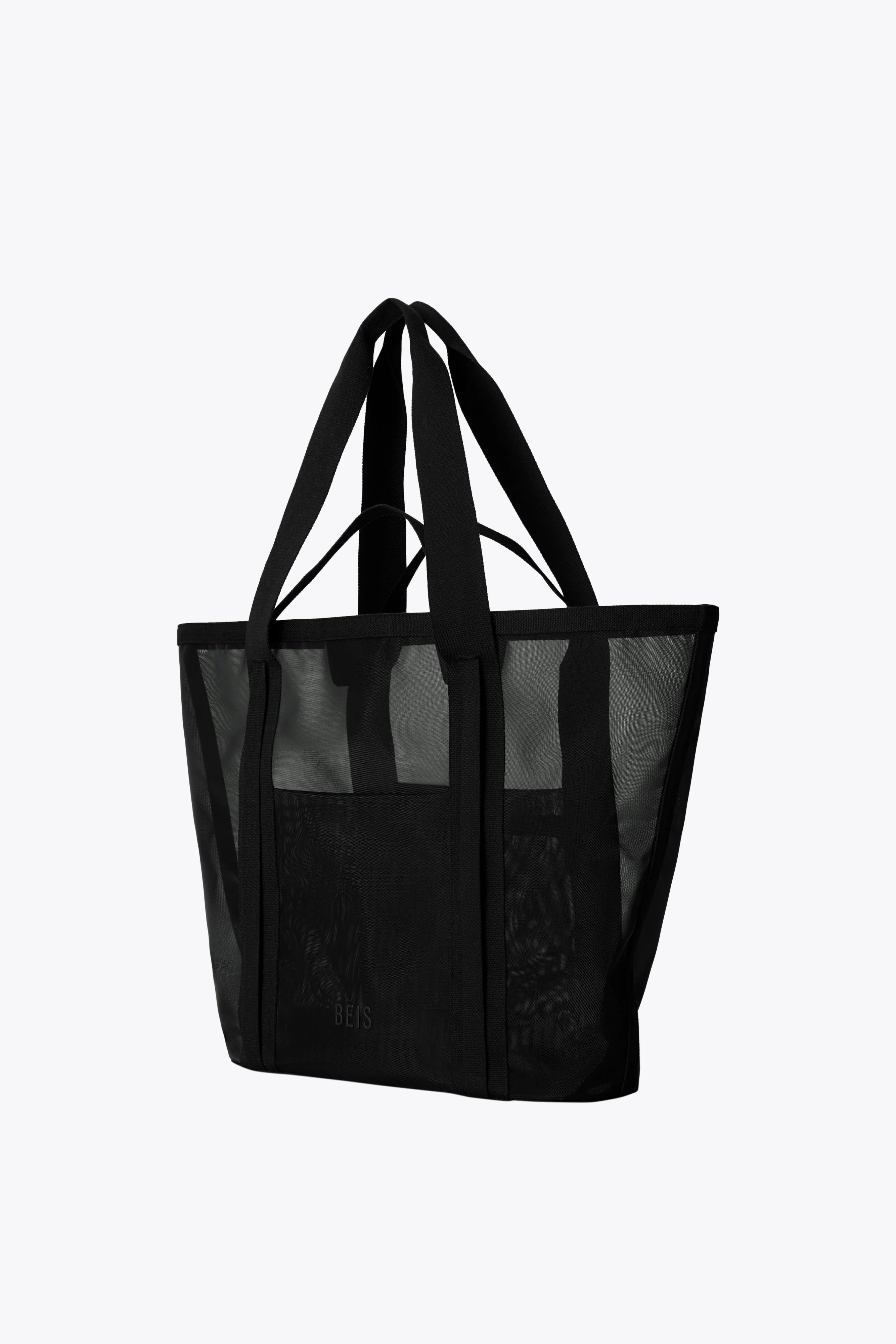 The Mesh Beach Tote in Black - Image 2