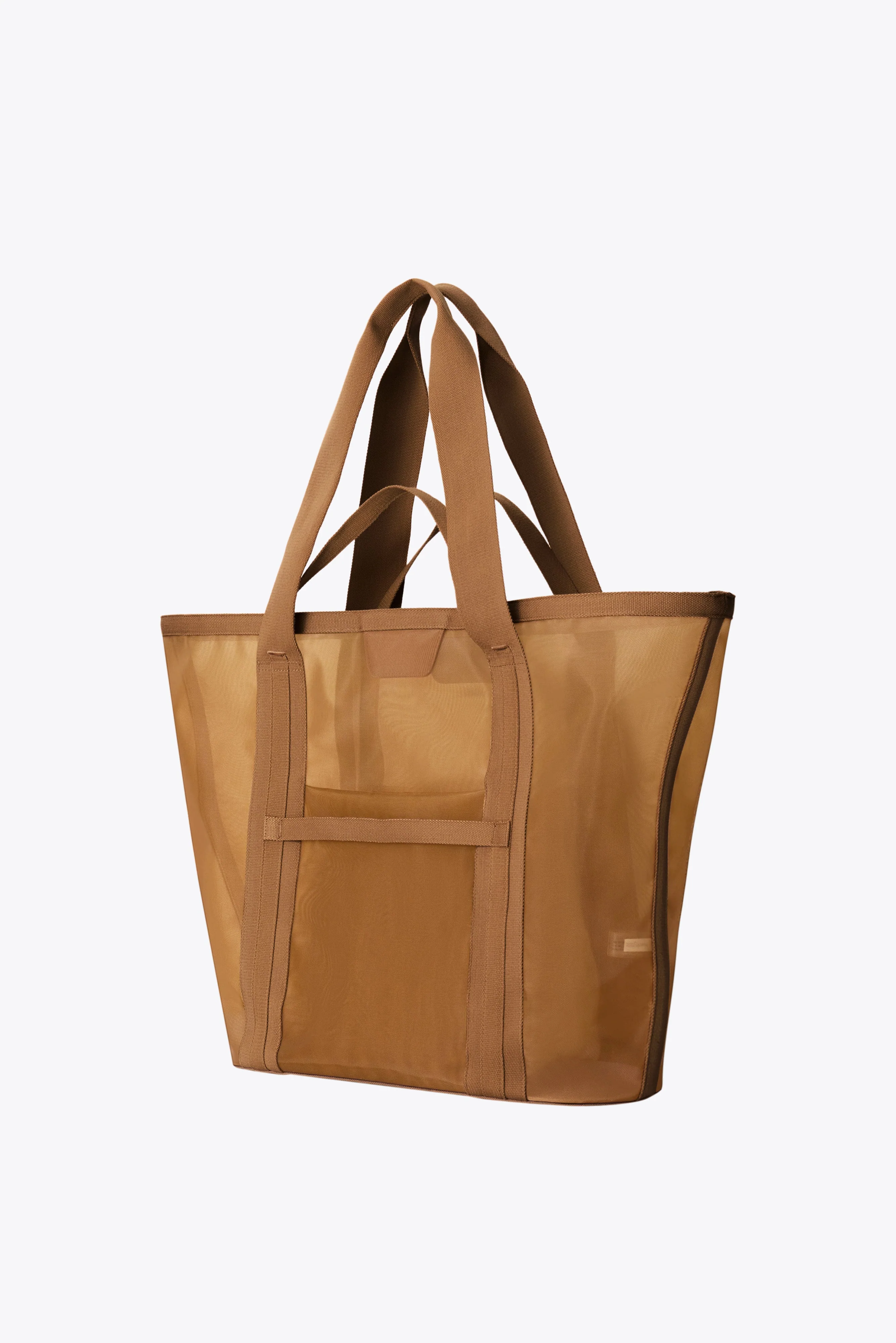 The Mesh Beach Tote in Camel - Image 2