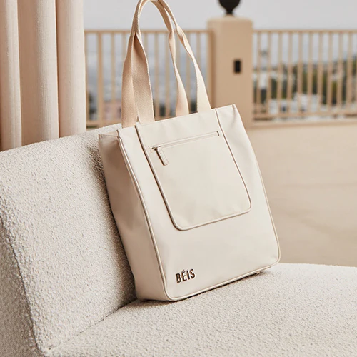 The North To South Tote in Beige - Image 8