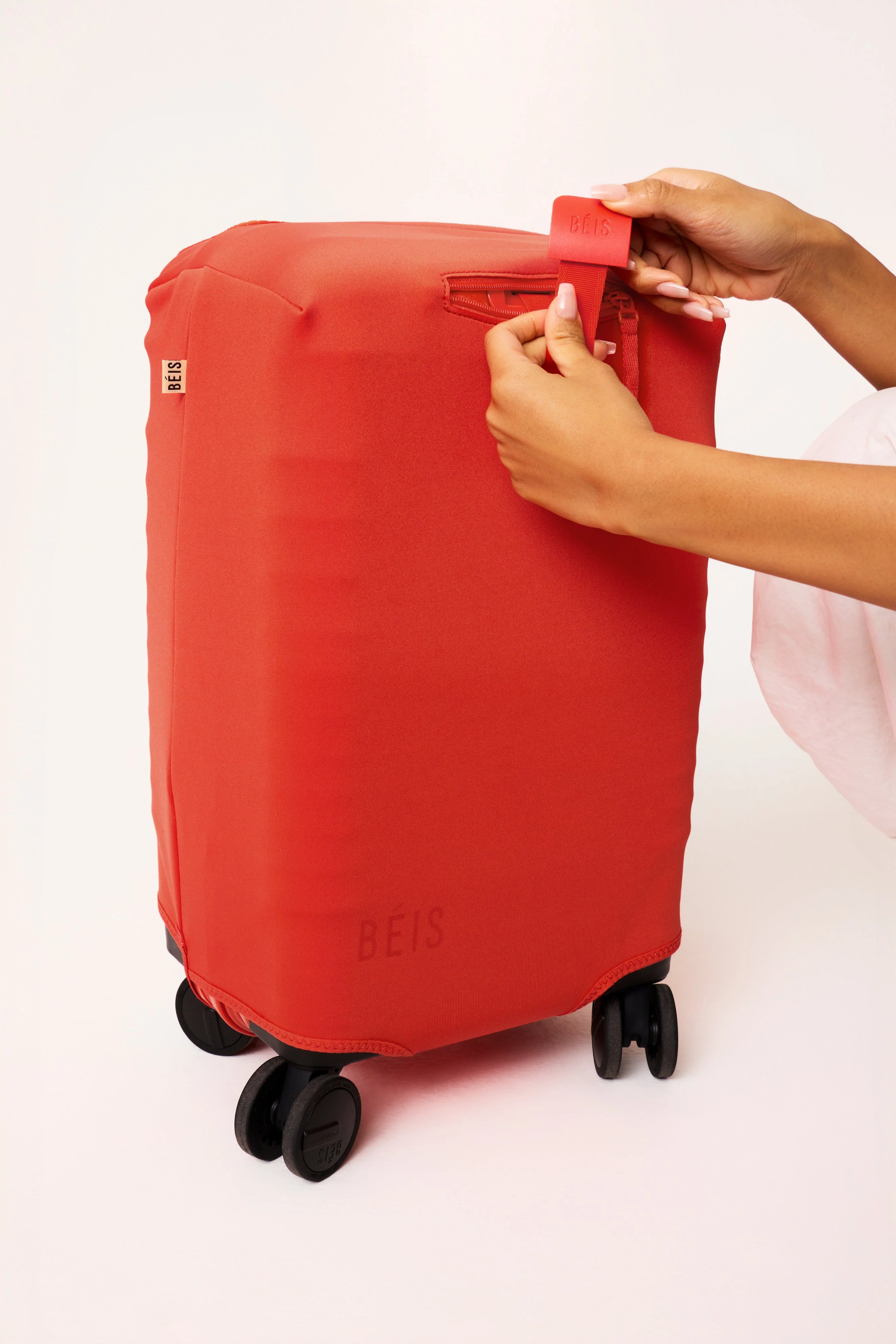 The Small Carry-On Luggage Cover in Flame - Image 4