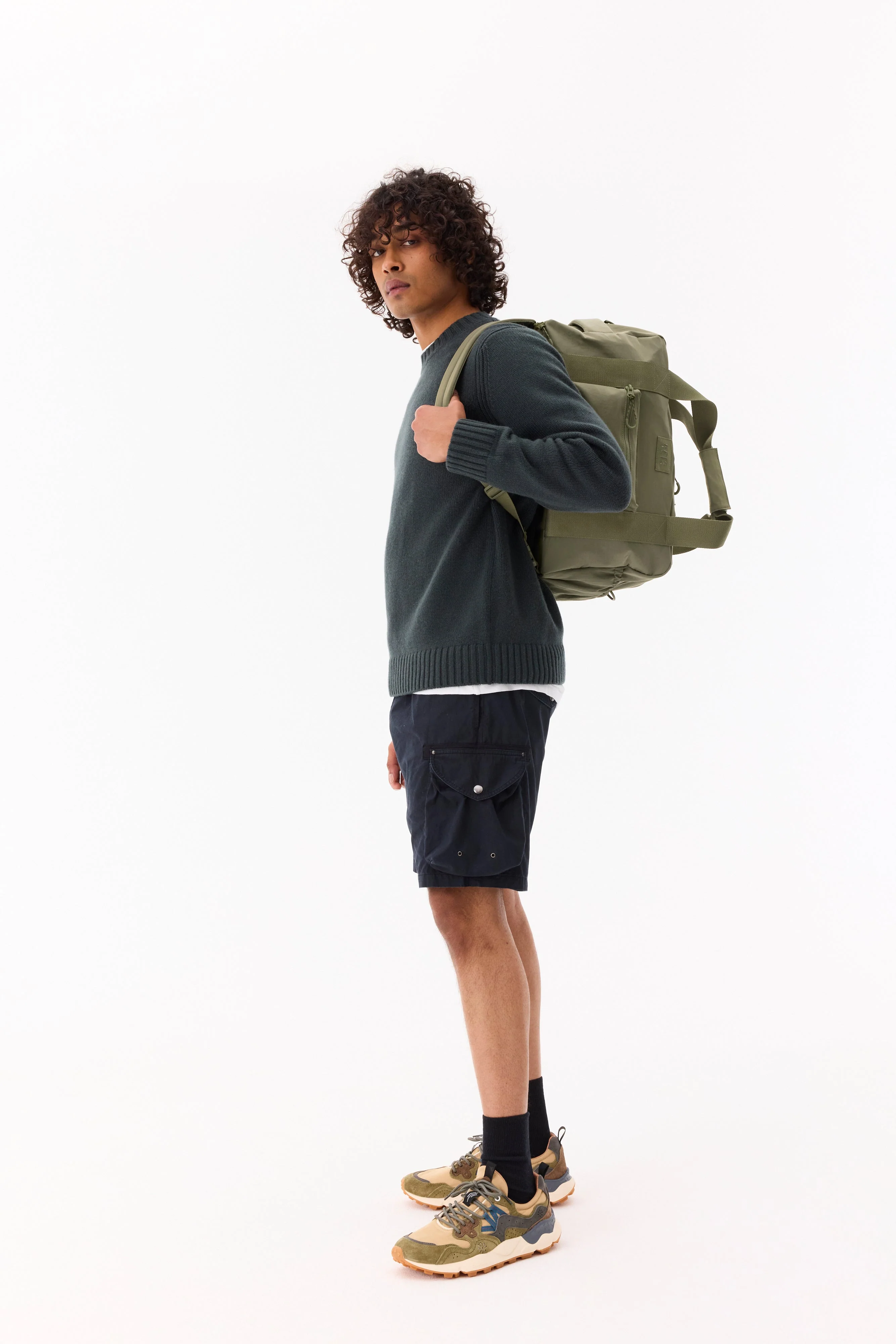 The Sport Duffle Backpack in Olive - Image 5
