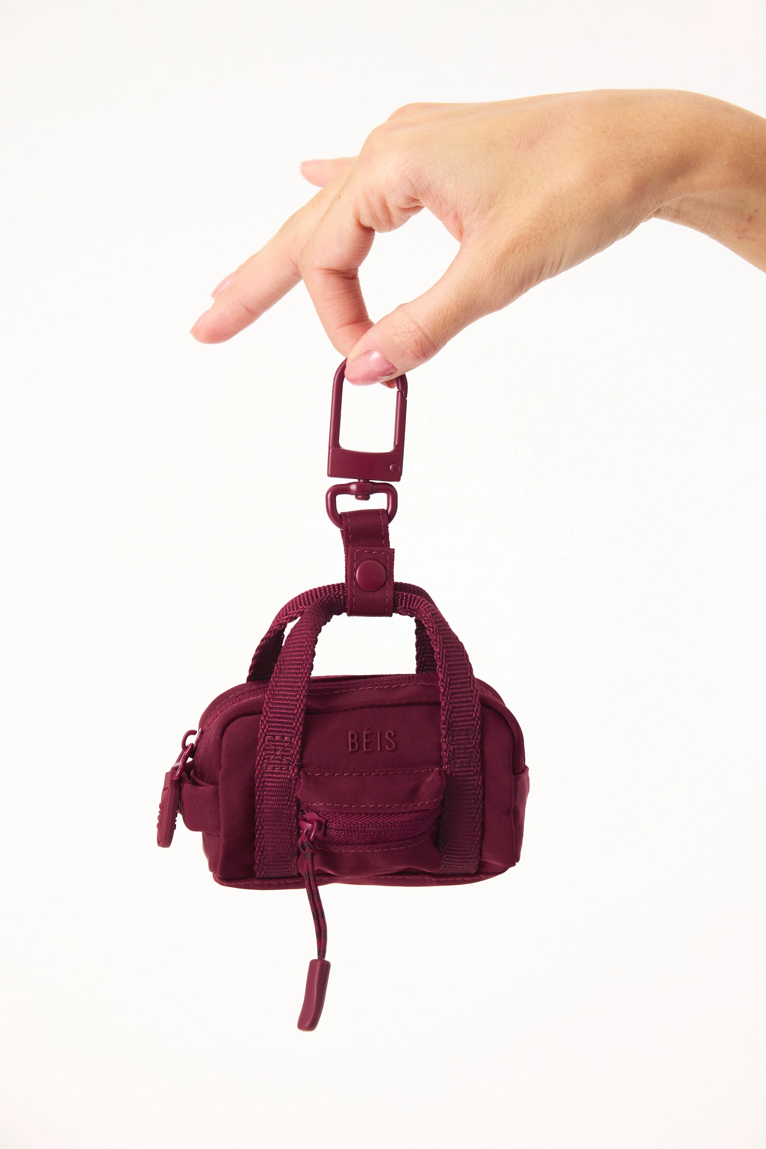 The Sport Duffle Charm in Burgundy - Image 2
