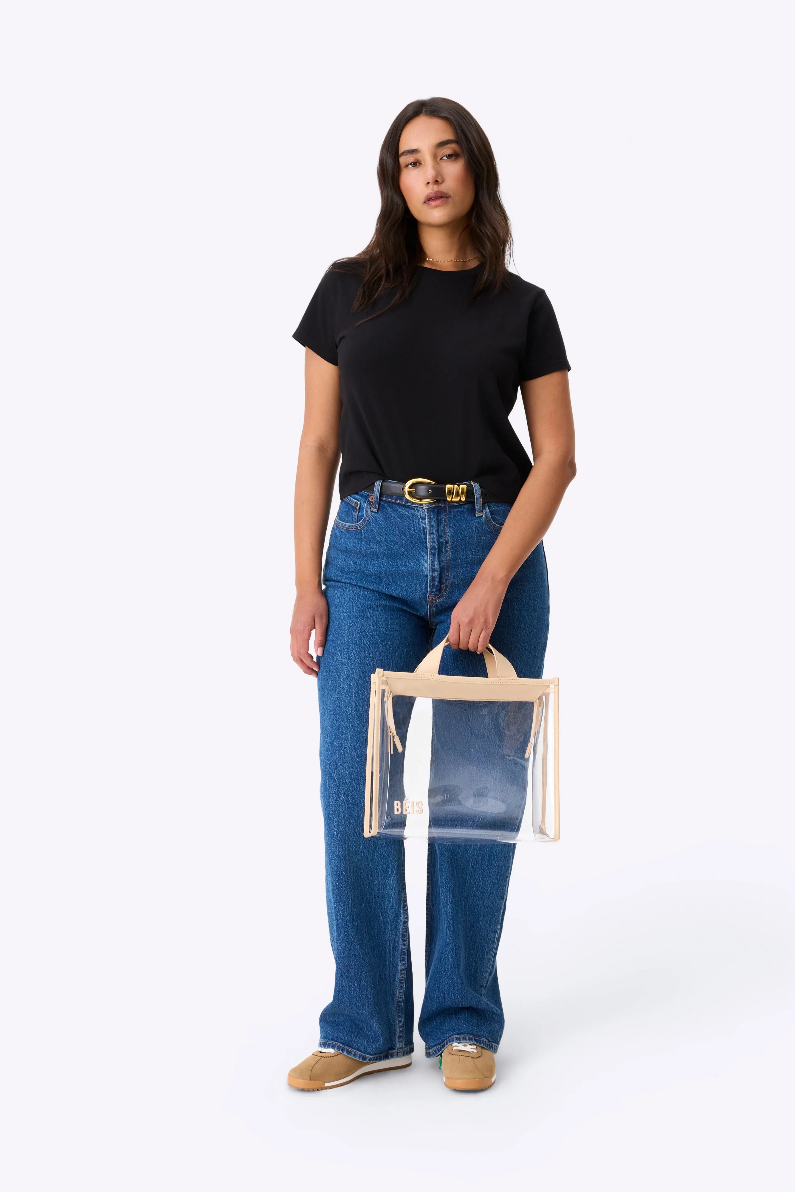 The Stadium Tote in Beige - Image 5