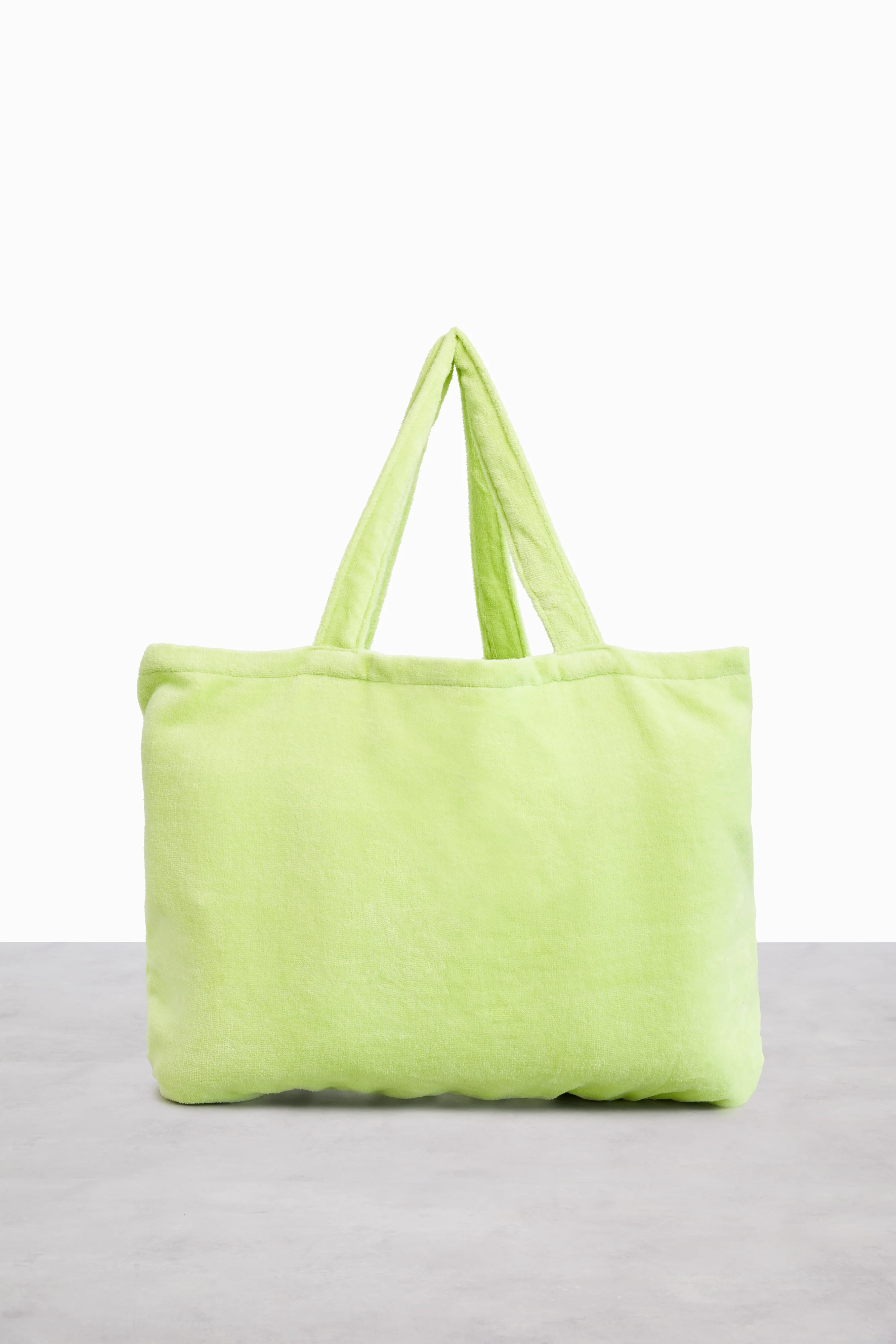 The Terry Towel Tote in Citron - Image 3