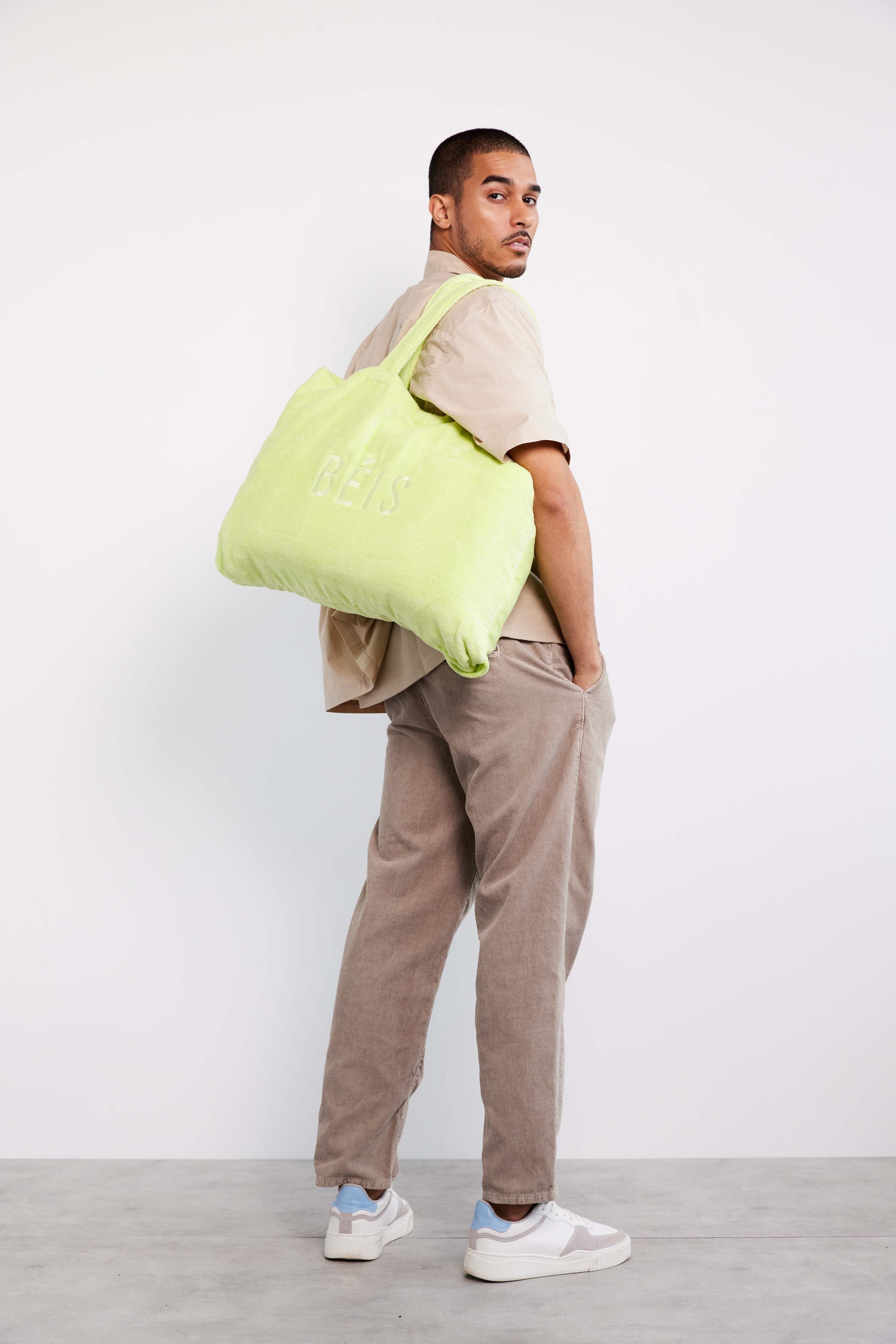 The Terry Towel Tote in Citron - Image 5