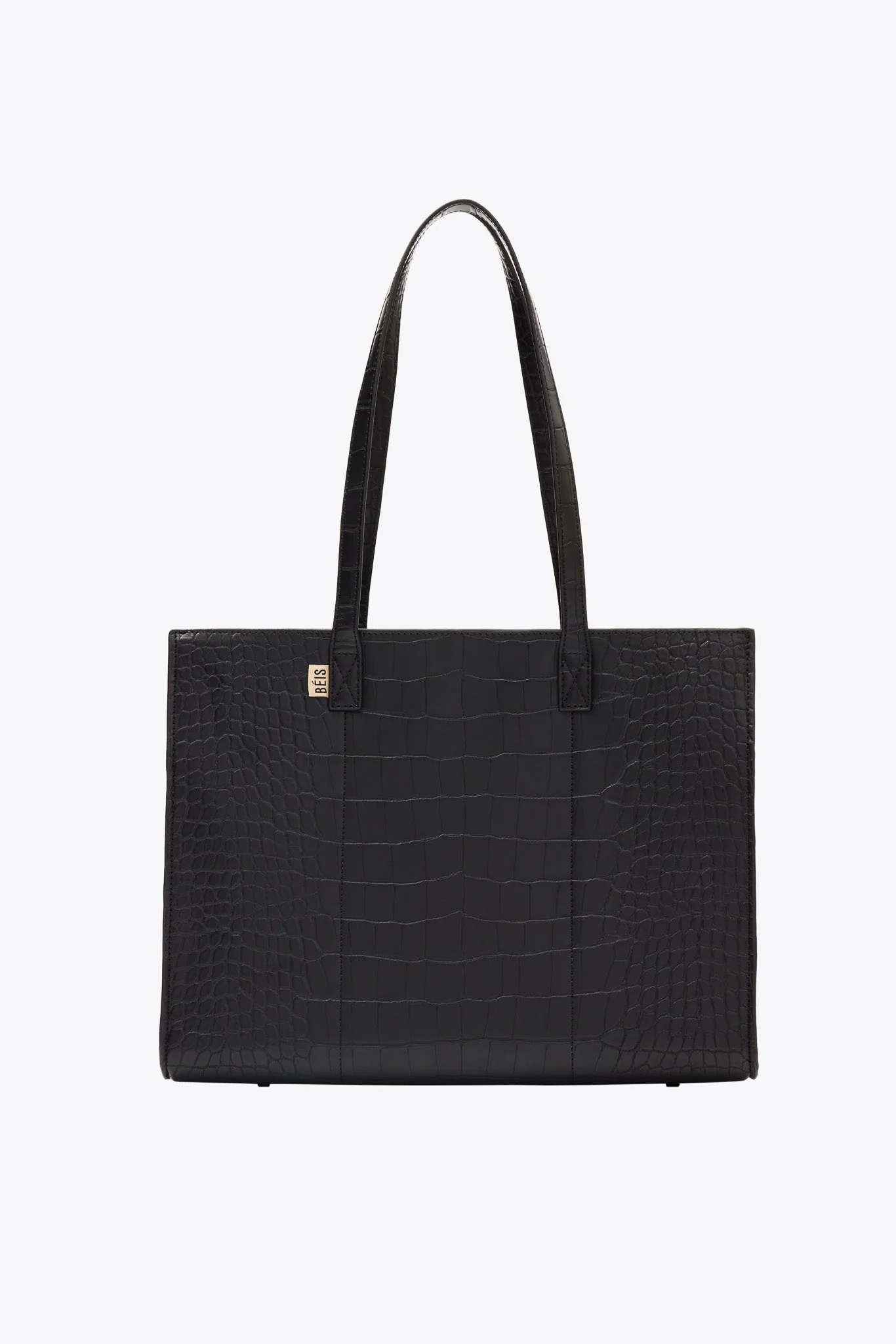 The Work Tote in Black Croc - Image 13